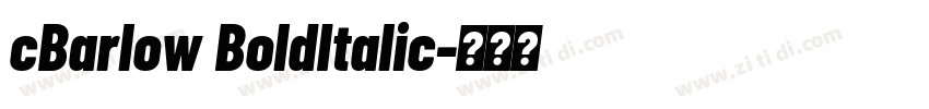 cBarlow BoldItalic字体转换